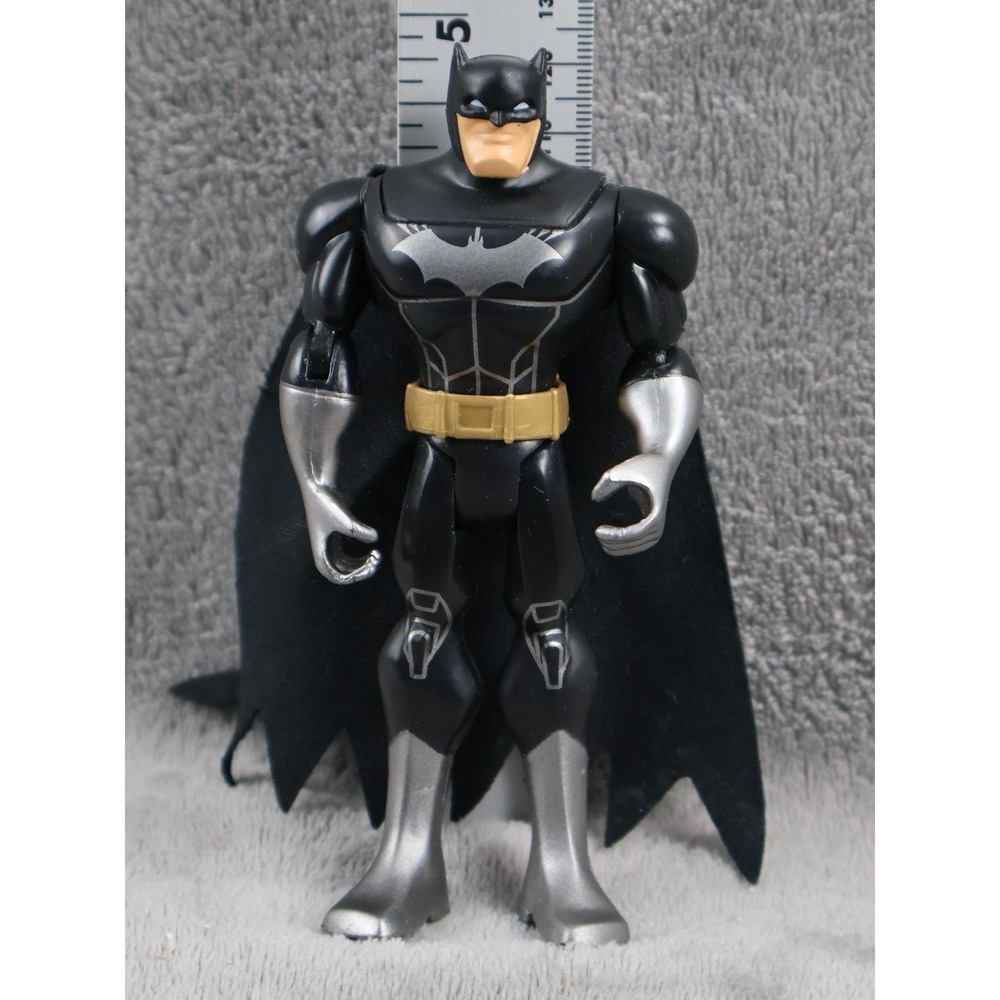 Batman Action Figure 5 In Black Unboxed Plastic Fabric Comic Book Heroes